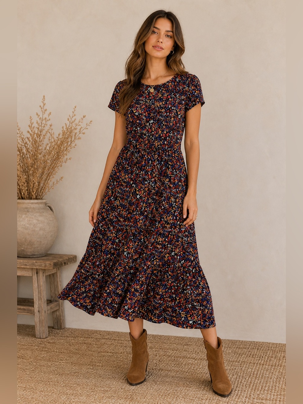 J.Crew XS Floral Midi Dress | Size XS
